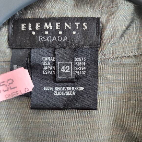 ESCADA ELEMENTS Womens Silk Top Size 42 (US LARGE) Corpcore Made in Germany Top - Picture 2 of 15